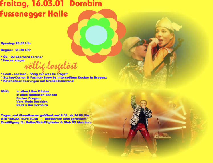 Freitag, 16.03.01  Dornbirn
Fussenegger Halle